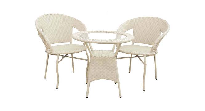 Annie Persia 2 Seater Patio Coffee Table Set In Off-White Corduroy Finish By Zecado (Off-White, Off-White Finish) by Urban Ladder - Cross View Design 1 - 578960