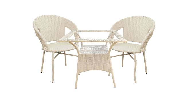 Carabella Matrix 2 Seater Patio Coffee Table Set In Off-White Corduroy Finish By Zecado (Off-White, Off-White Finish) by Urban Ladder - Cross View Design 1 - 578961