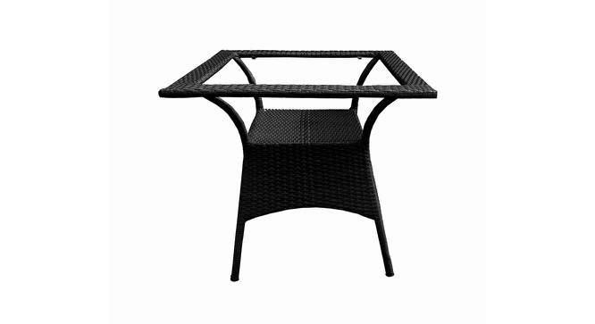 Robert Ebony 2 seater Patio Coffee Table Set In Black Corduroy Finish By Zecado (Black, Black Finish) by Urban Ladder - Front View Design 1 - 578968