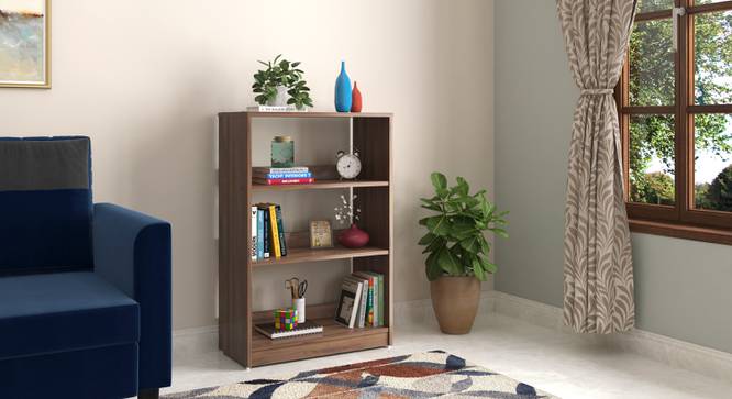 Megan Engineered Wood Bookshelf (Classic Walnut Finish, 3 Feet Size) by Urban Ladder - Full View Design 1 - 579144
