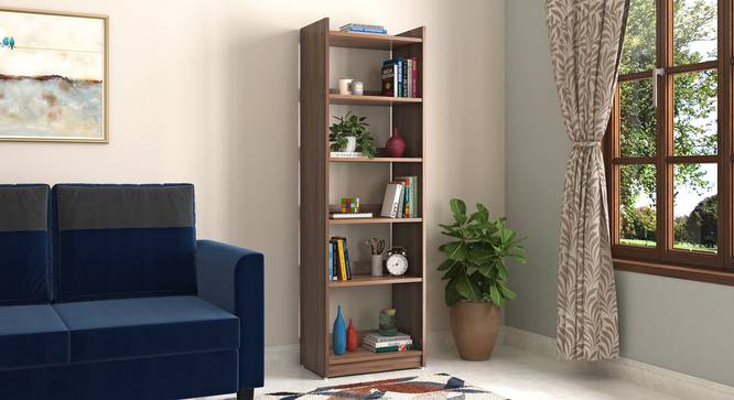 Megan Engineered Wood Bookshelf (Classic Walnut Finish, 5 Feet Size) by Urban Ladder - Full View Design 1 - 579146
