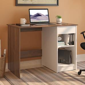 Desk Design Tylor Engineered Wood Study Table in Classic Walnut Finish