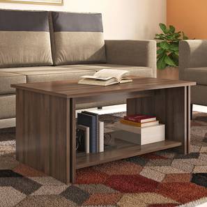 Coffee Table Design Adele Rectangular Engineered Wood Coffee Table in Classic Walnut Finish