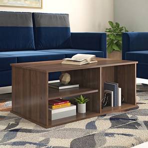 Coffee Table Design Liam Rectangular Engineered Wood Coffee Table in Classic Walnut Finish