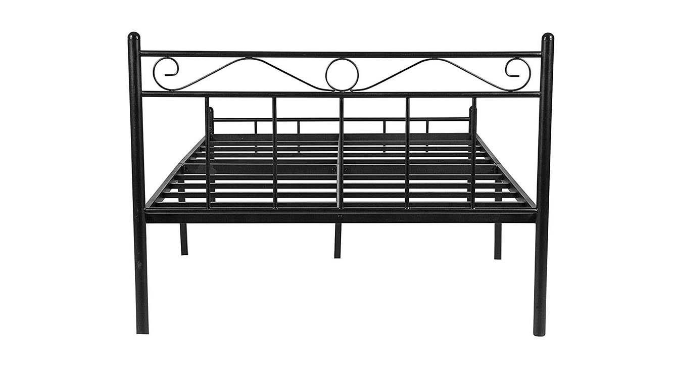 London Metal King Size Bed in Glossy Finish Urban Ladder