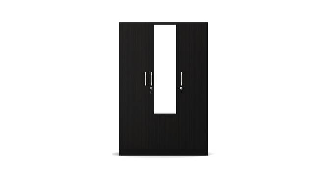 Optima 3 Door Wardrobe in Black Color (Matte Finish) by Urban Ladder - Front View Design 1 - 579266