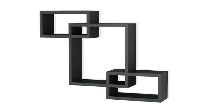 OpieWall Shelves (Black) by Urban Ladder - Front View Design 1 - 581029