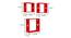 JennaWall Shelves (Red) by Urban Ladder - Design 1 Dimension - 581598