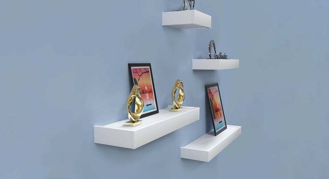 Carrington Wall Shelves (White) by Urban Ladder - Front View Design 1 - 581620