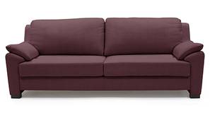 Farina Half Leather Sofa (Wine Italian Leather)
