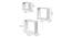 MileyWall Shelves (White) by Urban Ladder - Design 1 Dimension - 583755