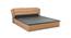 Winston Engineered Wood Queen Box Storage Upholstered Bed in Camel Brown Finish (Queen Bed Size, Matte Finish) by Urban Ladder - Design 1 Side View - 584532