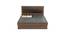 Robinson Engineered Wood Queen Box Storage Upholstered Bed in Walnut Finish (Queen Bed Size, Matte Finish) by Urban Ladder - Design 1 Side View - 584619
