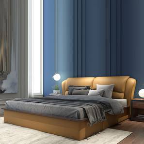 King Size Upholstered Bed Design Winston Engineered Wood King Size Hydraulic Storage Upholstered Bed in Matte Finish