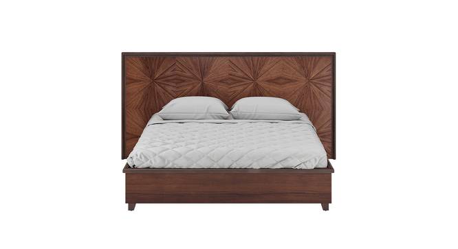 Hudson Engineered Wood Queen Box Storage in Walnut Finish (Queen Bed Size, Glossy Finish) by Urban Ladder - Front View Design 1 - 584769