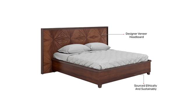 Hudson Engineered Wood Queen Box Storage in Walnut Finish (Queen Bed Size, Glossy Finish) by Urban Ladder - Cross View Design 1 - 584777