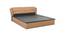 Winston Engineered Wood King Box Storage Upholstered Bed in Camel Brown Finish (King Bed Size, Matte Finish) by Urban Ladder - Design 1 Side View - 584789
