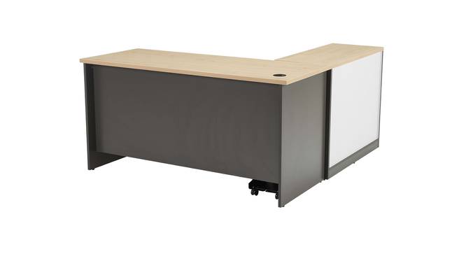 Andrew Free-standing Engineered Wood Portable Laptop Table in Maple Dark Grey Finish (Grey) by Urban Ladder - Front View Design 1 - 584840