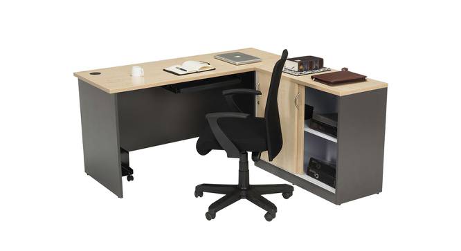 Andrew Free-standing Engineered Wood Portable Laptop Table in Maple Dark Grey Finish (Grey) by Urban Ladder - Cross View Design 1 - 584853