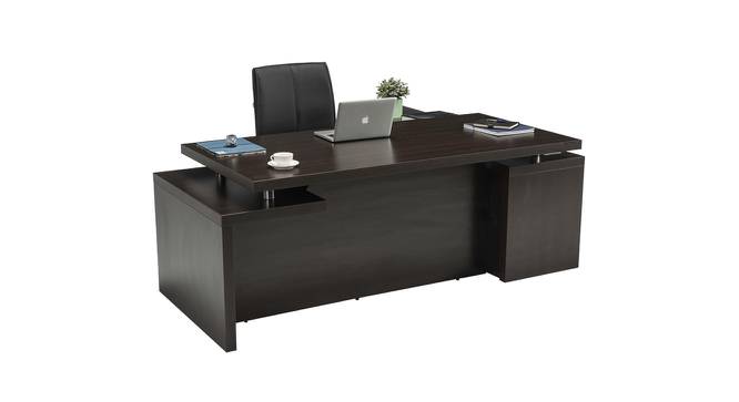 Pete Free-standing Wood Portable Laptop Table in Wenge Brown  Finish (Brown) by Urban Ladder - Front View Design 1 - 584931