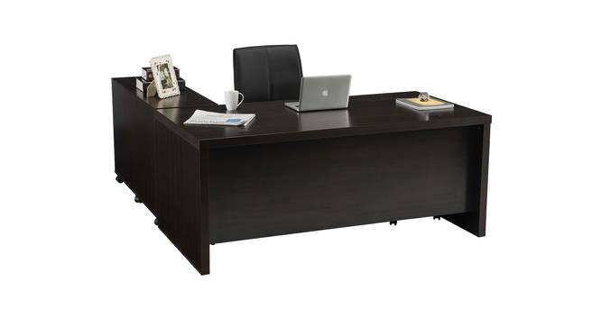 Jake Free-standing Engineered Wood Portable Laptop Table in Wenge Brown  Finish (Brown) by Urban Ladder - Front View Design 1 - 584933