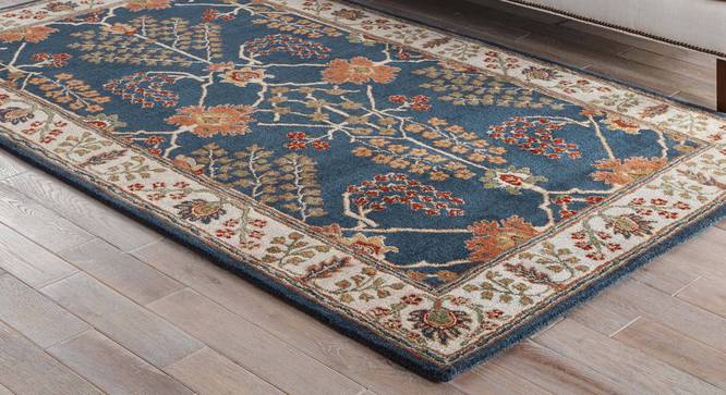 Armaan Hand Tufted Carpet (152 x 244 cm  (60" x 96") Carpet Size, Indigo) by Urban Ladder - - 