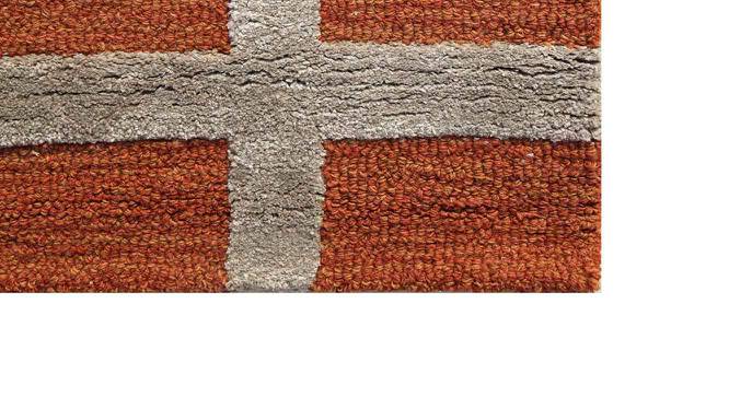 Cashmina Carpet (244 x 152 cm  (96" x 60") Carpet Size, Orange Rust - Silver Grey) by Urban Ladder - - 