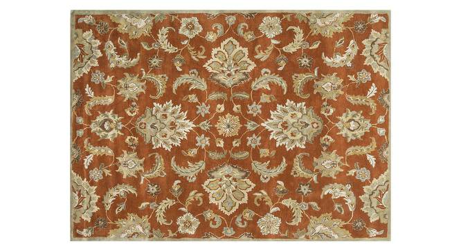 Faiz Hand Tufted Carpet (152 x 244 cm  (60" x 96") Carpet Size, Orange Rust) by Urban Ladder - - 