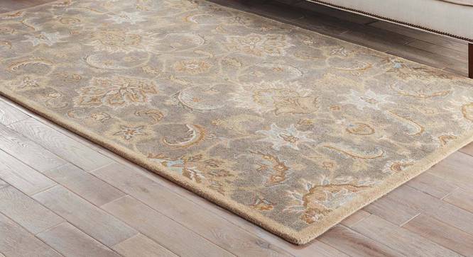 Faiz Hand Tufted Carpet (152 x 244 cm  (60" x 96") Carpet Size, Soft Gold) by Urban Ladder - - 