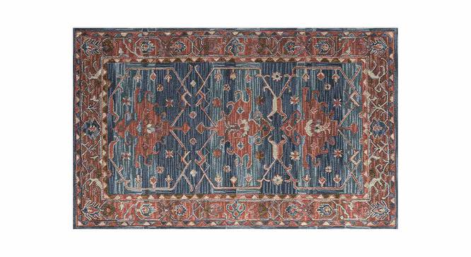 Larsin Carpet (183 x 122 cm  (72" x 48") Carpet Size, Indigo - Red Ochre) by Urban Ladder - - 