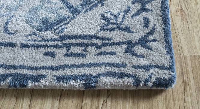 Uma Carpet (244 x 305 cm  (96" x 120") Carpet Size, Classic Grey - Milky Blue) by Urban Ladder - - 