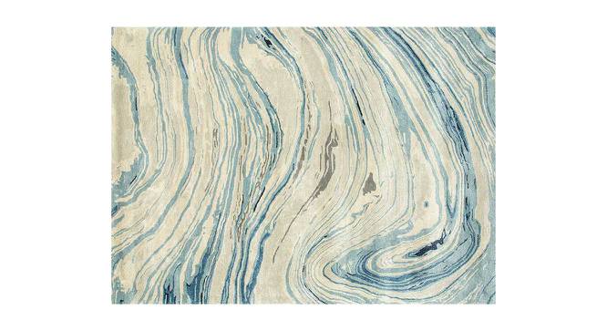 Musavvari Hand Tufted Carpet (Milky Blue, 91 x 305 cm (36" x 120") Carpet Size) by Urban Ladder - - 