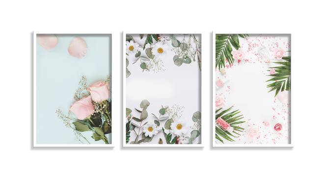 Mya Multicolor Synthetic Fiber Framed Wall Art -  Set Of 3 (Multicolor) by Urban Ladder - Front View Design 1 - 586217