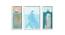 Alicia Multicolor Synthetic Fiber Framed Wall Art -  Set Of 3 (Multicolor) by Urban Ladder - Front View Design 1 - 586238