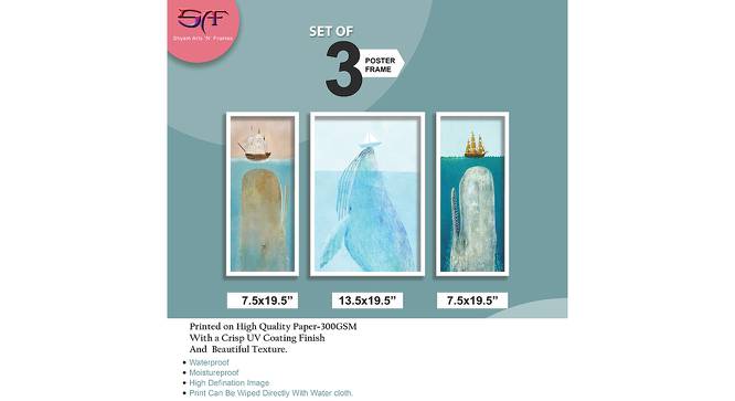 Alicia Multicolor Synthetic Fiber Framed Wall Art -  Set Of 3 (Multicolor) by Urban Ladder - Design 1 Dimension - 586310