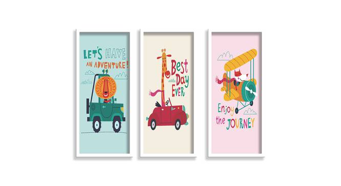 Gracelynn Multicolor Synthetic Fiber Framed Wall Art -  Set Of 3 (Multicolor) by Urban Ladder - Front View Design 1 - 586631