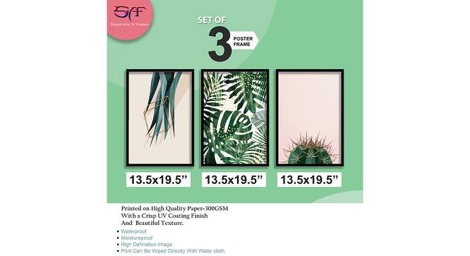Ryleigh Multicolor Synthetic Fiber Framed Wall Art -  Set Of 3 (Multicolor) by Urban Ladder - Design 1 Dimension - 586642