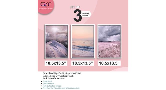 Rowan Multicolor Synthetic Fiber Framed Wall Art -  Set Of 3 (Multicolor) by Urban Ladder - Design 1 Dimension - 586663