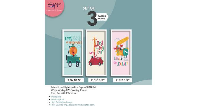 Gracelynn Multicolor Synthetic Fiber Framed Wall Art -  Set Of 3 (Multicolor) by Urban Ladder - Design 1 Dimension - 586676