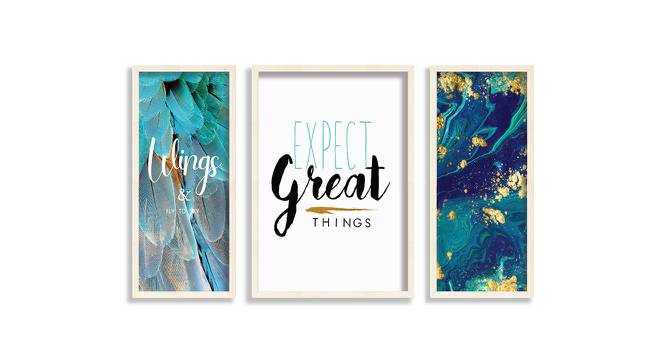 Ariah Multicolor Synthetic Fiber Framed Wall Art -  Set Of 3 (Multicolor) by Urban Ladder - Front View Design 1 - 586891