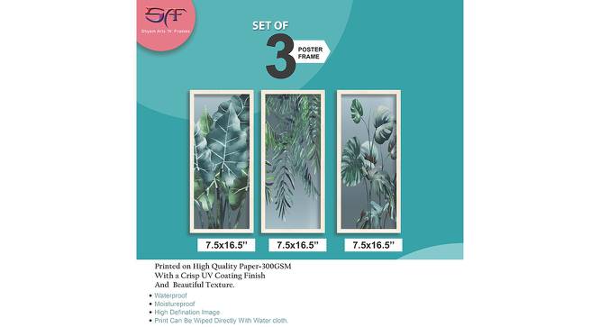 Maggie Multicolor Synthetic Fiber Framed Wall Art -  Set Of 3 (Multicolor) by Urban Ladder - Design 1 Dimension - 586915