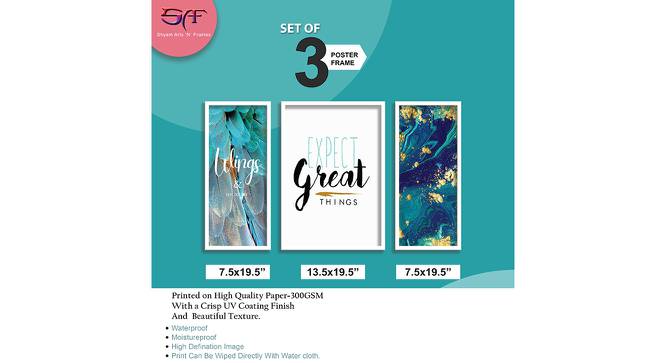 Serena Multicolor Synthetic Fiber Framed Wall Art -  Set Of 3 (Multicolor) by Urban Ladder - Design 1 Dimension - 586960