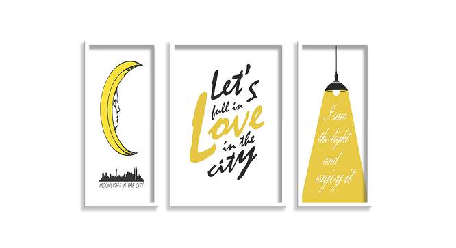 Miracle Multicolor Synthetic Fiber Framed Wall Art -  Set Of 3 (Multicolor) by Urban Ladder - Front View Design 1 - 587014