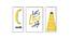 Miracle Multicolor Synthetic Fiber Framed Wall Art -  Set Of 3 (Multicolor) by Urban Ladder - Front View Design 1 - 587014