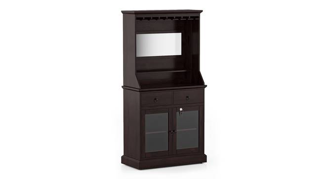 Riveria Solid Wood Bar Cabinet (Mahogany Finish) by Urban Ladder - Design 1 Side View - 587299