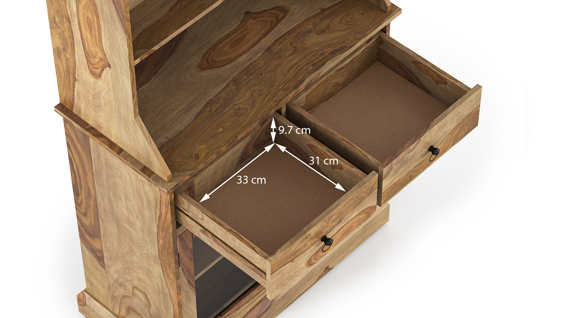 Riveria solid wood bar cabinet honey oak 7