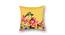 Frankie Yellow Floral 16 x 16 Inches Polyester Cushion Cover Set of 5 (Yellow) by Urban Ladder - Design 1 Side View - 587534