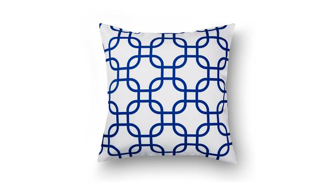 Odin Blue Geometric 16 x 16 Inches Polyester Cushion Cover0 (Blue) by Urban Ladder - Front View Design 1 - 587835