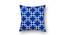 Otis Blue Geometric 16 x 16 Inches Polyester Cushion Cover Set of 3 (Blue) by Urban Ladder - Design 1 Side View - 587845