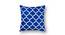 Otis Blue Geometric 16 x 16 Inches Polyester Cushion Cover Set of 3 (Blue) by Urban Ladder - Design 2 Side View - 587853